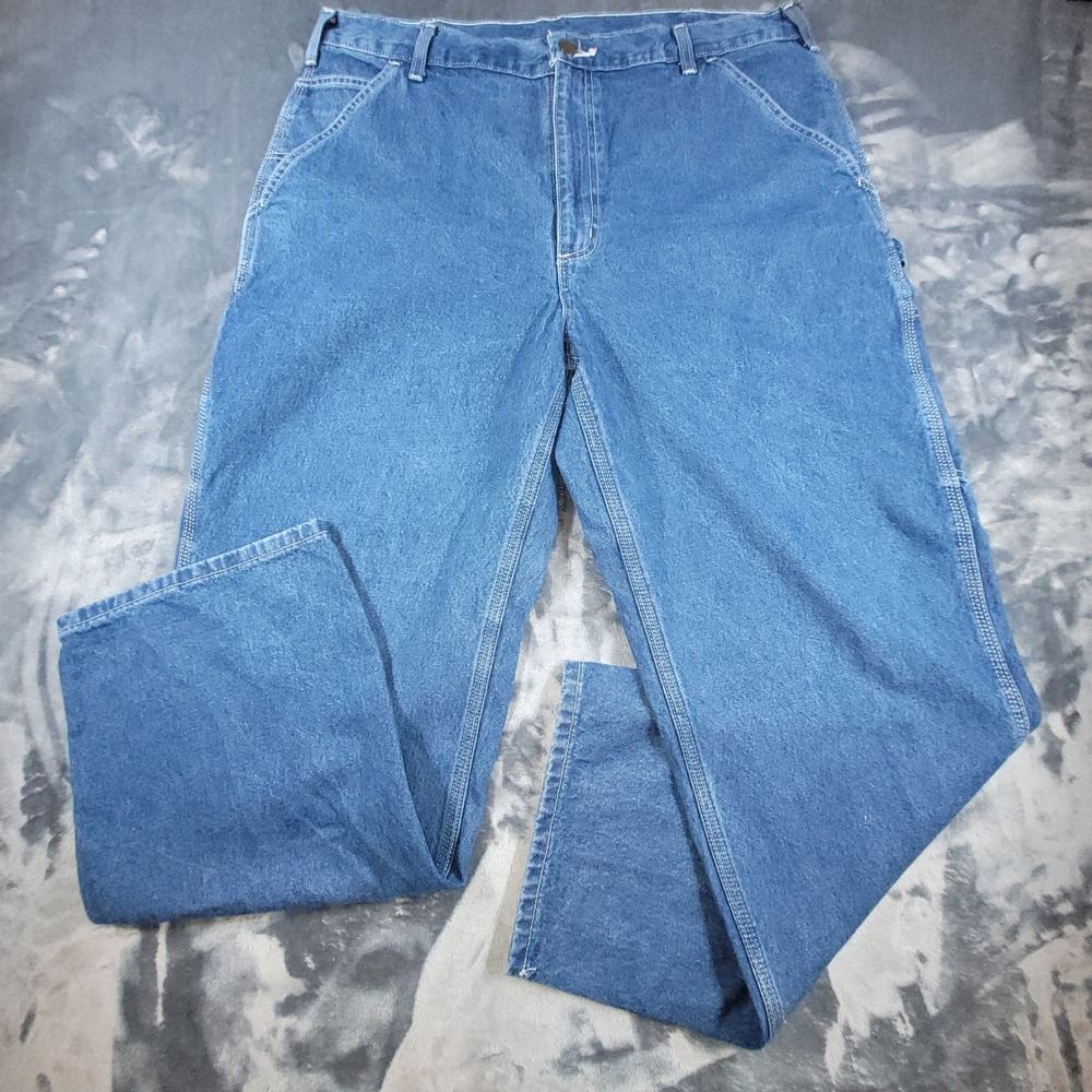 Carhartt B13-DST Mens Loose Fit Carpenter Jeans Dark Stone Denim 38x30